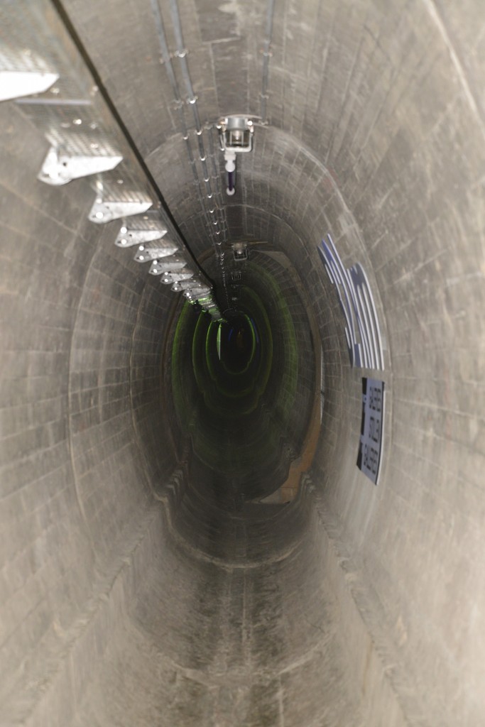 One of the control tunnels inside the dam